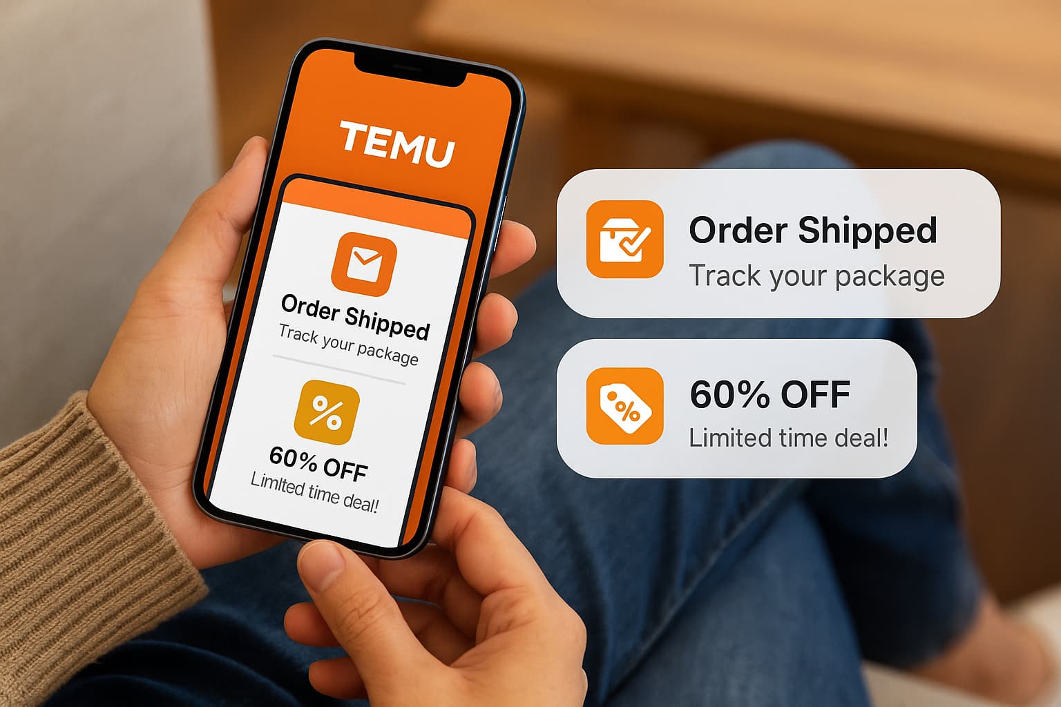 Temu Order & Deal Notifications for a Better App Experience
