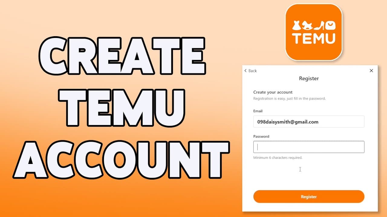 Steps to Create a Temu Account on the App
